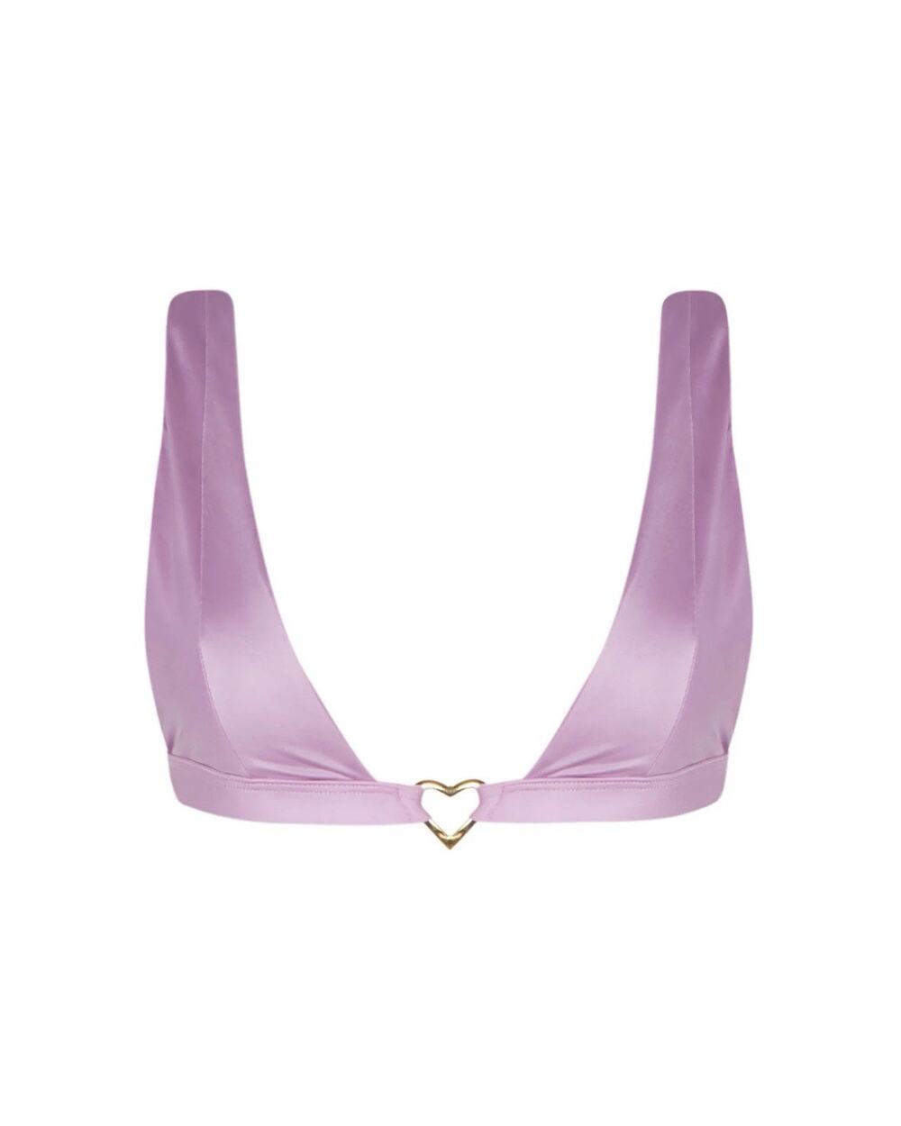 SOAH Love Lilac Triangle Bikini Top Purple Heart Small